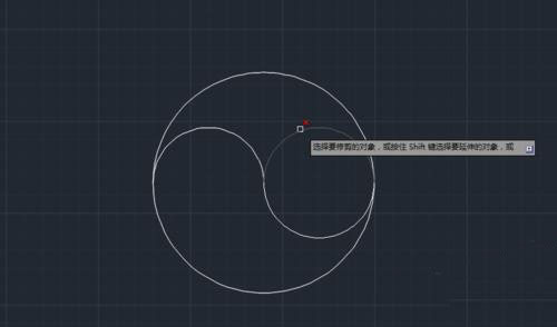 中望CAD怎么畫一個(gè)黑白太極圖形