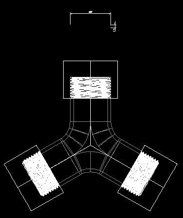 如何用CAD繪制一個三通管？