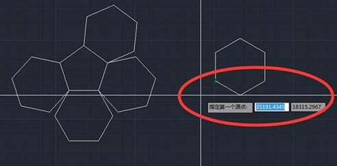 CAD如何使六邊形對(duì)齊到五邊形上？