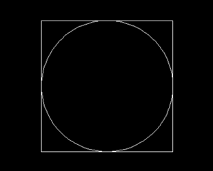 CAD如何在正方形里繪制內(nèi)切圓？